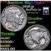 Image 1 : ***Auction Highlight*** 1916-p Buffalo Nickel 5c Graded GEM++ Unc By USCG (fc)