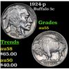 Image 1 : 1924-p Buffalo Nickel 5c Grades Choice AU