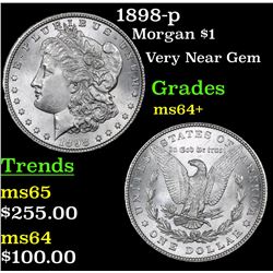 1898-p Morgan Dollar $1 Grades Choice+ Unc