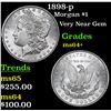 Image 1 : 1898-p Morgan Dollar $1 Grades Choice+ Unc