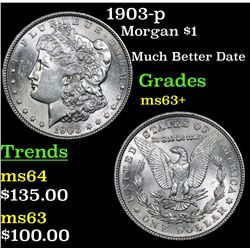 1903-p Morgan Dollar $1 Grades Select+ Unc