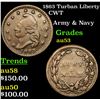 Image 1 : 1863 Turban Liberty Civil War Token 1c Grades Select AU