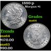 Image 1 : 1880-p Morgan Dollar $1 Grades Choice Unc
