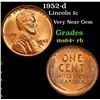 Image 1 : 1952-d Lincoln Cent 1c Grades Choice+ Unc RB