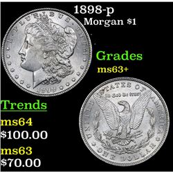 1898-p Morgan Dollar $1 Grades Select+ Unc