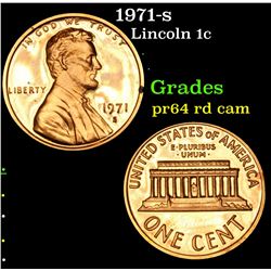 1971-s Lincoln Cent 1c Grades Choice Proof Red Cameo