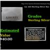 Image 1 : Flags of the American Revolution Huntington Flag 1oz .925 Sterling Silver Bar Grades