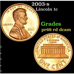 2003-s Lincoln Cent 1c Grades Gem++ Proof Red Deep cameo
