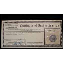 Mint Error 1966 Washington Quarter Struck On Nickel Planchet Washington Quarter 25c Grades xf