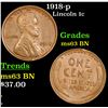 Image 1 : 1918-p Lincoln Cent 1c Grades Select Unc BN