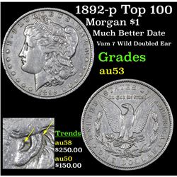 1892-p Top 100 Morgan Dollar $1 Grades Select AU