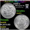 Image 1 : ***Auction Highlight*** 1880-o Morgan Dollar $1 Graded Select+ Unc By USCG (fc)