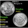 Image 1 : 1884-o Morgan Dollar $1 Grades GEM+ Unc
