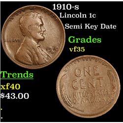 1910-s Lincoln Cent 1c Grades vf++