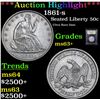 Image 1 : ***Auction Highlight*** 1861-s Seated Half Dollar 50c Graded Select+ Unc By USCG (fc)