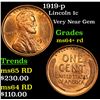 Image 1 : 1919-p Lincoln Cent 1c Grades Choice+ Unc RD