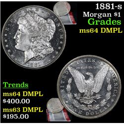 1881-s Morgan Dollar $1 Grades Choice Unc DMPL