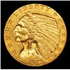 Image 2 : ***Auction Highlight*** 1915-p Gold Indian Quarter Eagle $2 1/2 Graded Select Unc By USCG (fc)