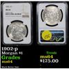 Image 1 : NGC 1902-p Morgan Dollar $1 Graded ms64 By NGC