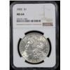 Image 2 : NGC 1902-p Morgan Dollar $1 Graded ms64 By NGC