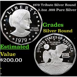 1979 Tribute Silver Round 2.2oz .999 Pure Silver Grades