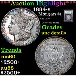 ***Auction Highlight*** 1884-s Morgan Dollar $1 Graded Unc Details By USCG (fc)