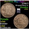 Image 1 : ***Auction Highlight*** 1798/7 Draped Bust Large Cent 1c Graded vf++ By USCG (fc)