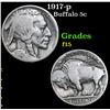 Image 1 : 1917-p Buffalo Nickel 5c Grades f+