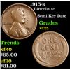 Image 1 : 1915-s Lincoln Cent 1c Grades vf+