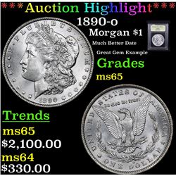 ***Auction Highlight*** 1890-o Morgan Dollar $1 Graded GEM Unc By USCG (fc)