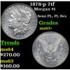 Image 1 : 1878-p 7tf Morgan Dollar $1 Grades Select+ Unc
