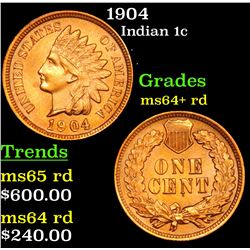 1904 Indian Cent 1c Grades Choice+ Unc RD