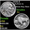 Image 1 : 1920-d Buffalo Nickel 5c Grades f+