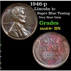 1946-p Lincoln Cent 1c Grades Choice+ Unc BN