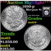 Image 1 : ***Auction Highlight*** 1890-p Morgan Dollar $1 Graded Choice+ Unc By USCG (fc)