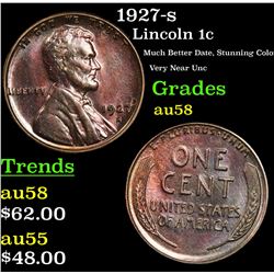 1927-s Lincoln Cent 1c Grades Choice AU/BU Slider