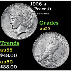 1926-s Peace Dollar $1 Grades Choice AU