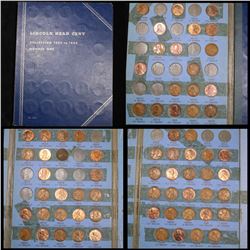 Partial Lincoln cent book 1909-1940 69 coins . .