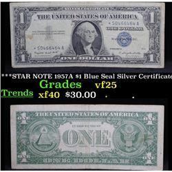 ***STAR NOTE 1957A $1 Blue Seal Silver Certificate . . Grades vf+