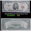 Image 1 : 1963 $5 Red seal United States Note . . Grades f+