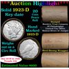 Image 1 : ***Auction Highlight*** Full solid date 1923-d Peace silver dollar roll, 20 coins   (fc)