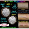 Image 1 : ***Auction Highlight*** Full solid Key date 1896-o Morgan silver dollar roll, 20 coins   (fc)