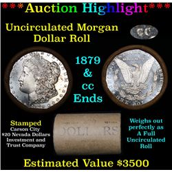***Auction Highlight*** 1879 & CC Uncirculated Morgan Dollar Shotgun Roll . . (fc)