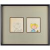 Image 1 : Sally production cel and drawing from Peanuts