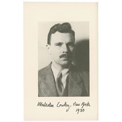 Malcolm Cowley, Berenice Abbott, and Morrill Cody