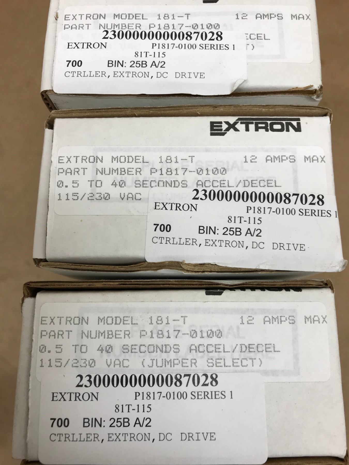 (3) EXTRON 181-T P1817-0100 DC MOTOR CONTROLLER