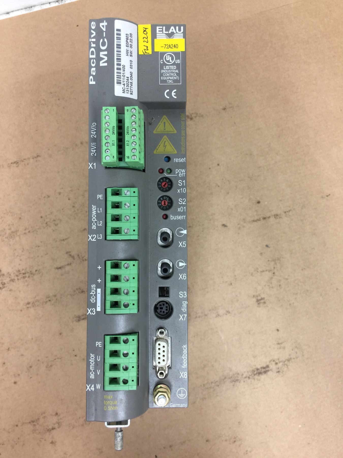 ELAU MC-4/11/01/400 PACDRIVE MC-4 SERVO DRIVE - BTM Industrial