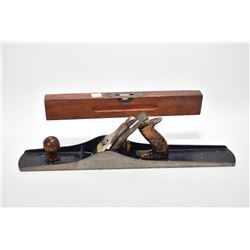 Stanley No. 7 wood plane and a Stanley 16" wooden spirit level no. 102