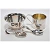 Image 1 : Selection of sterling silver including International sterling baby cup and bowl plus two baby spoons