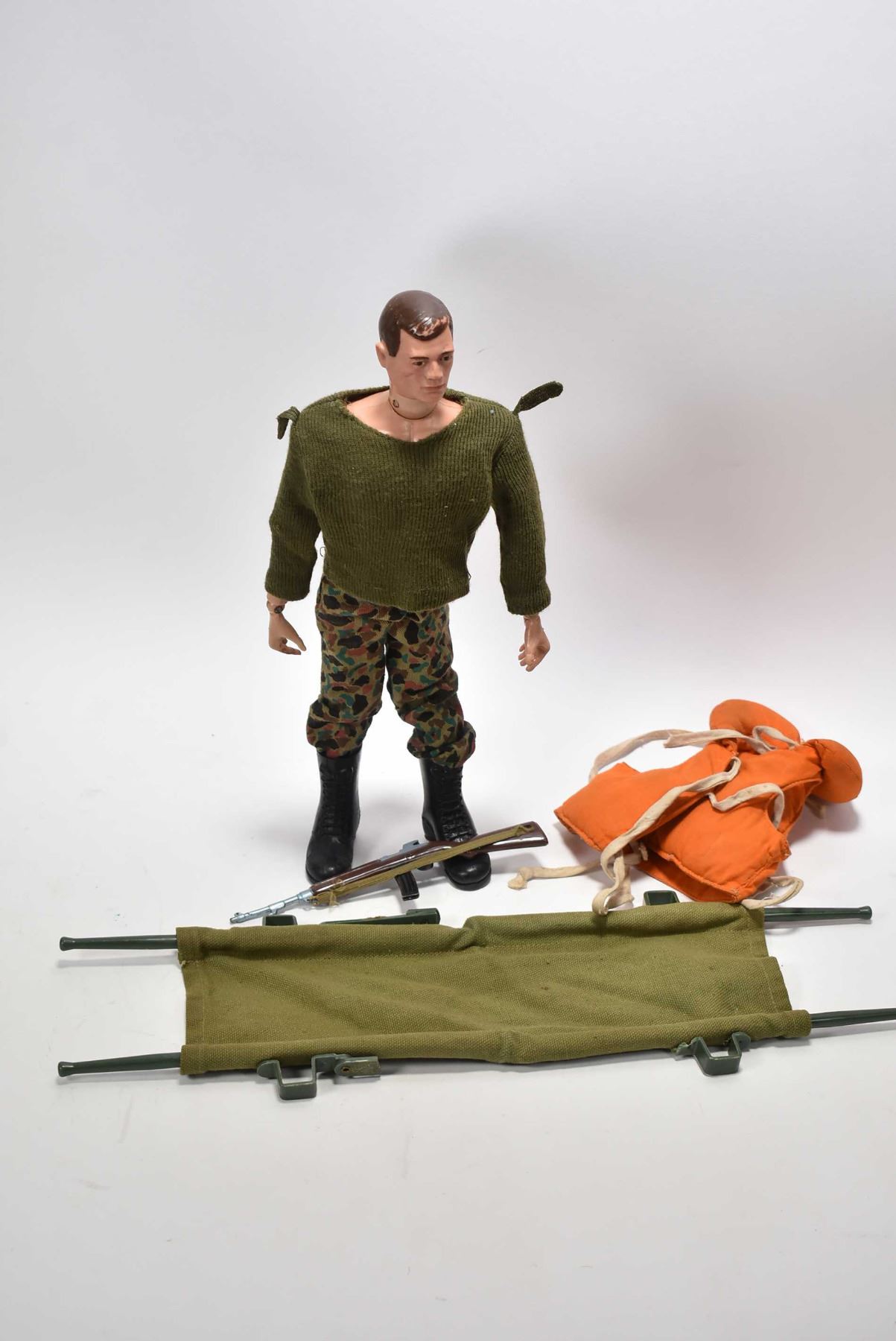 Vintage G I Joe Action Figure Patent 1964 In Army Clothes With